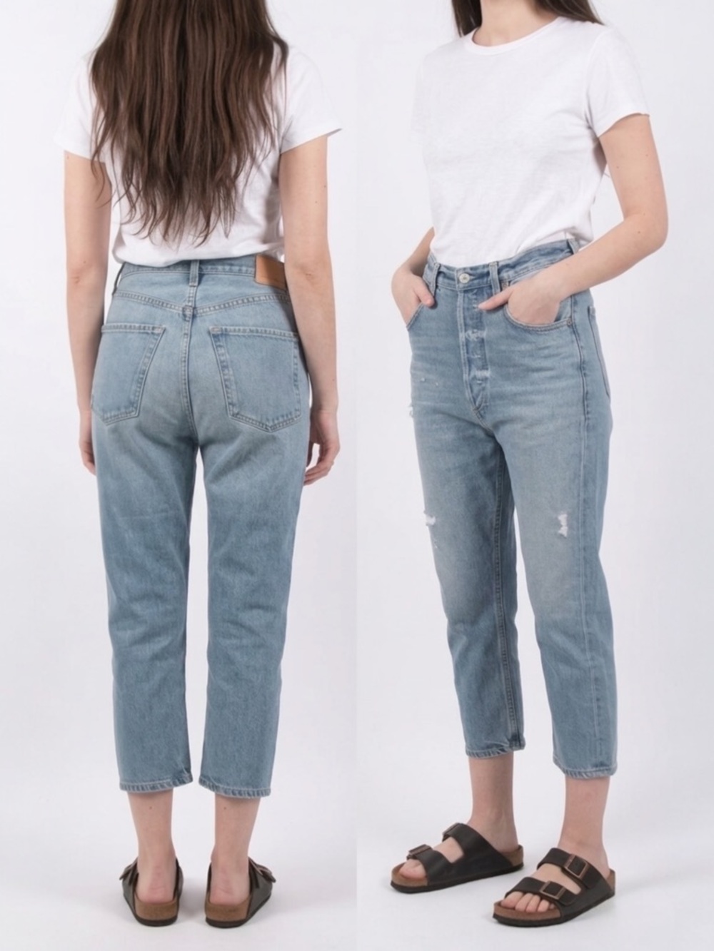 Citizens Of Humanity Jeans The PonyboyJean Relaxed Taper Cropped Ingenue 27 Blue